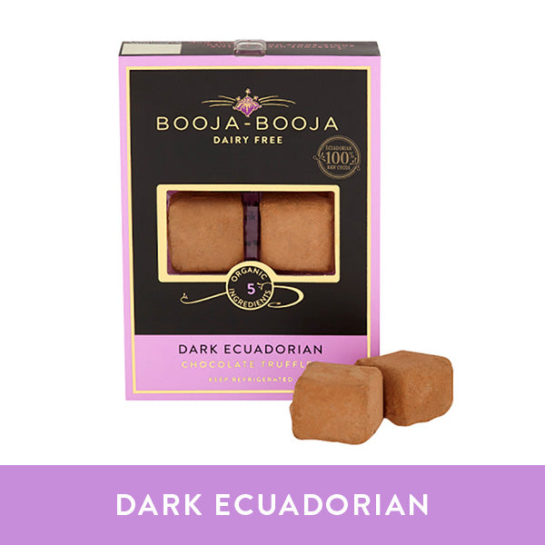 Booja-Booja dark ecuadorian chocolate truffles in the chilled six-pack format