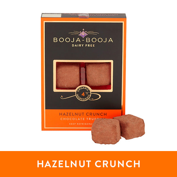 Booja-Booja hazelnut crunch chocolate truffles in the chilled six-pack format