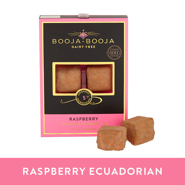 Booja-Booja  Raspberry Ecuadorian chocolate truffles in the chilled six-pack format