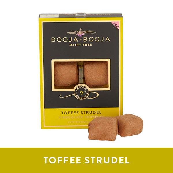 Booja-Booja toffee strudel chocolate truffles in the chilled six-pack format